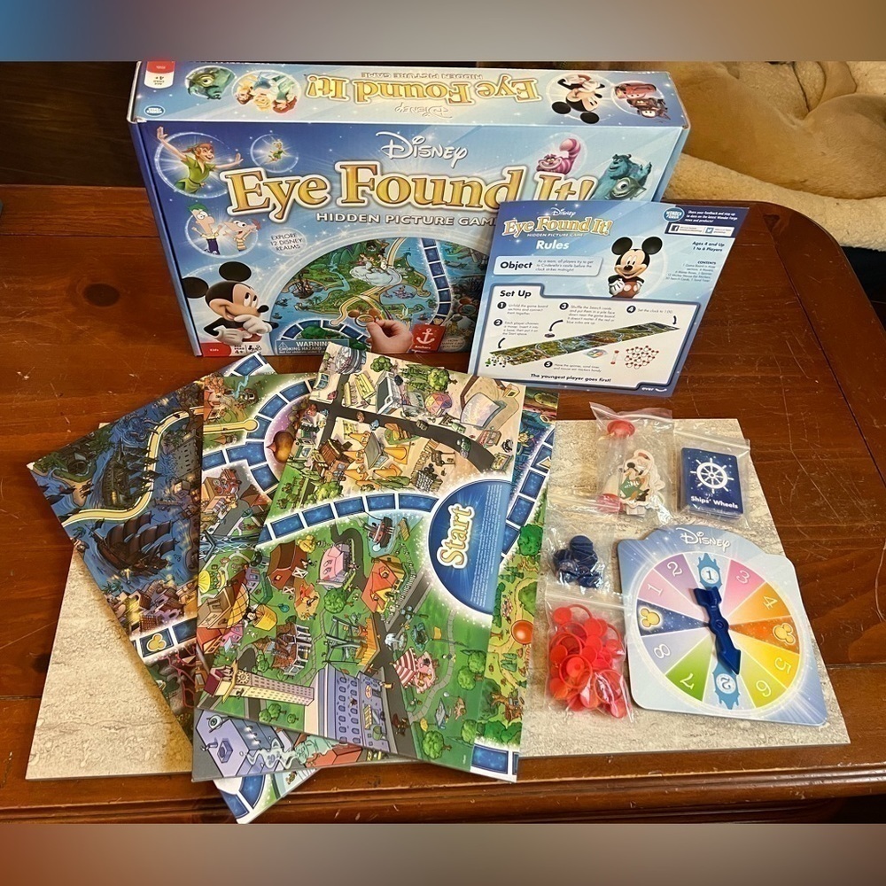 𝅺DISNEY Eye Found It Board Game, with 6ft Board